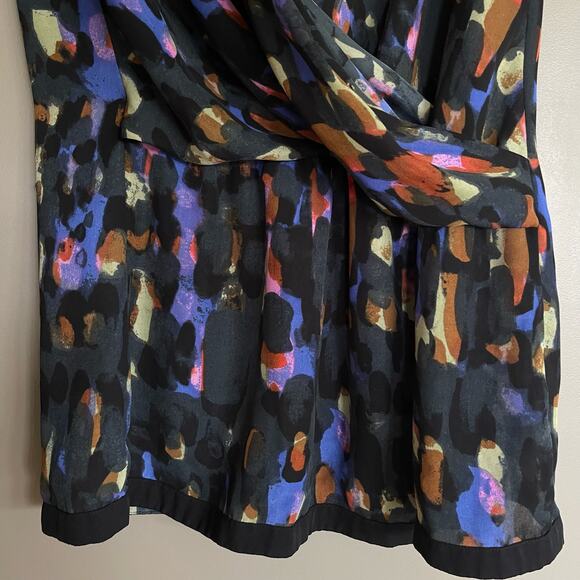 CAbi Flaunt‎ Wrap Sleeveless Blouse Size Medium Black Multicolor Style 3077 - Picture 8 of 16